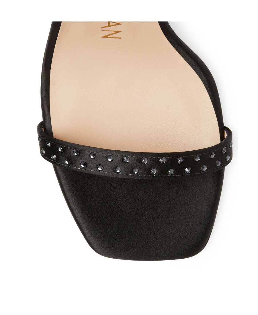 Stuart Weitzman 100mm Crystal-embellished Sandals In Black