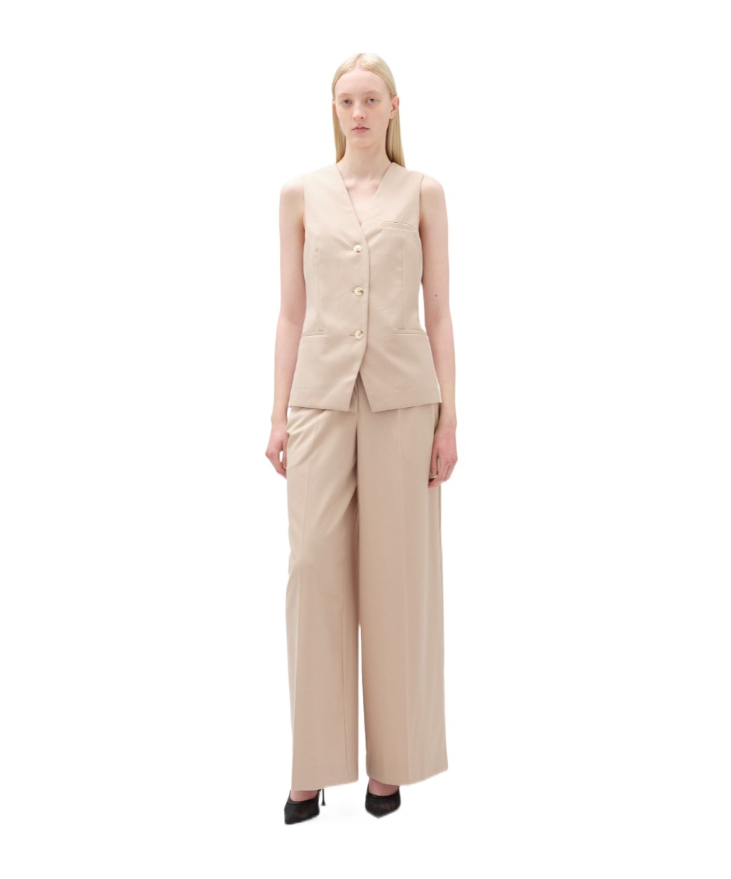 Remain Birger Christensen Belt-loop Casual Pants In Nude