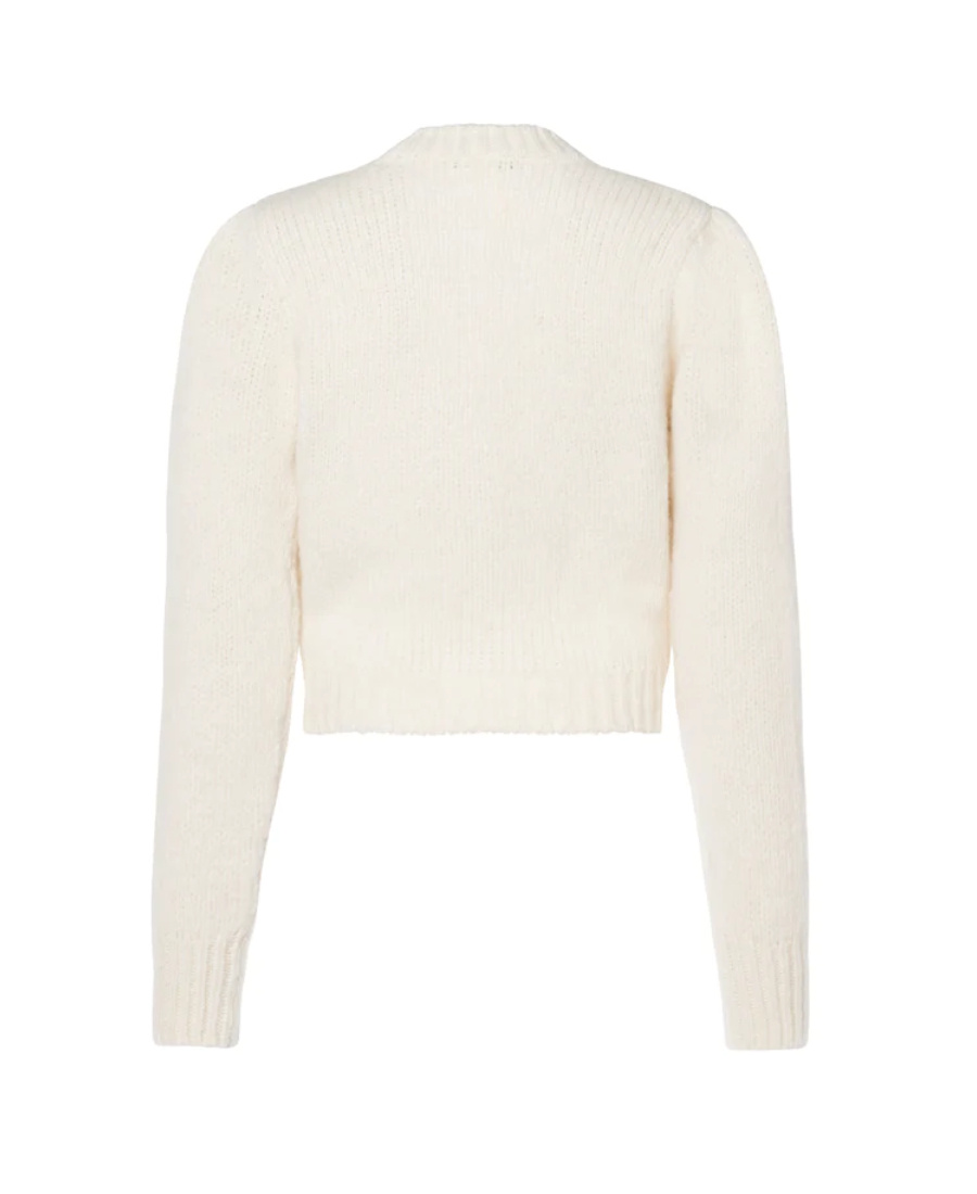 Alessandra Rich V-neck Button-fastening Cardigan In Neutral