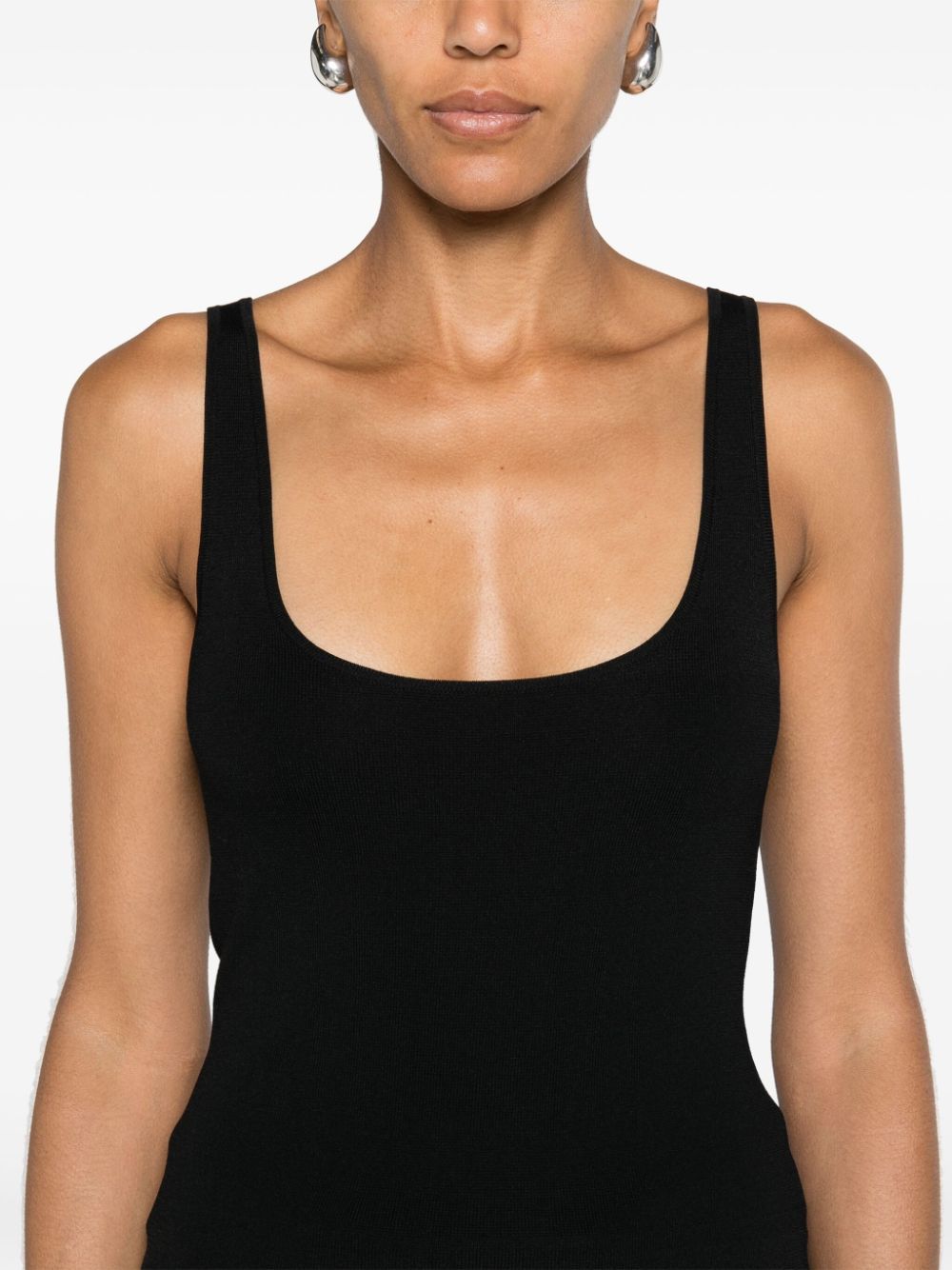 Shop Totême Fine-knit Tank Top In Black