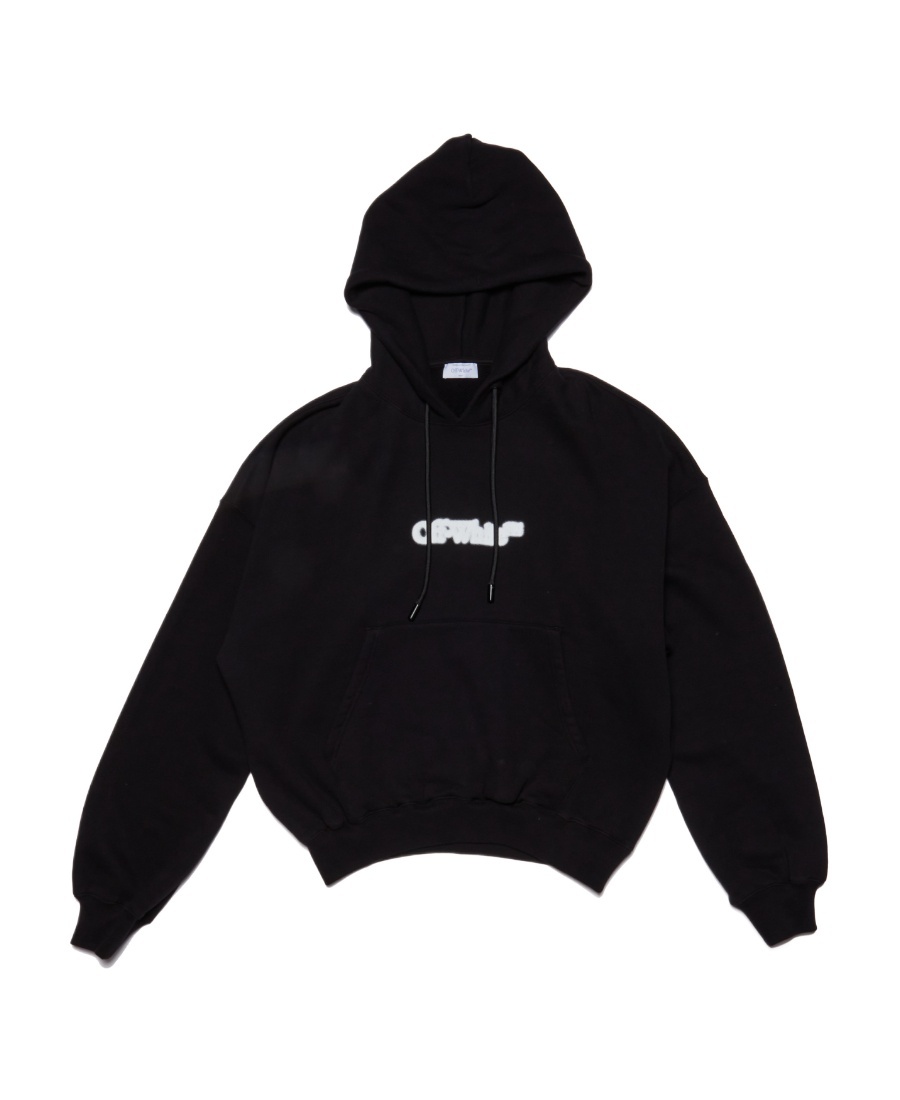 Off-white Spray Helvetica Logo-embroidered Hoodie In Multi