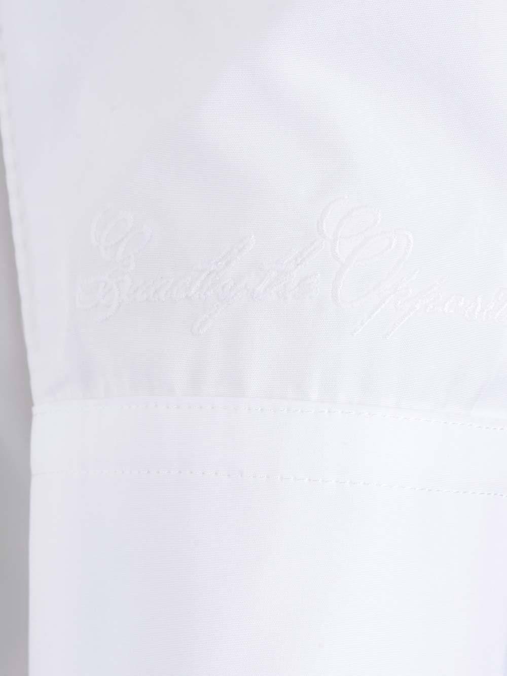 Off-white Draped Asymmetric Cotton-poplin Shirt Dress In White