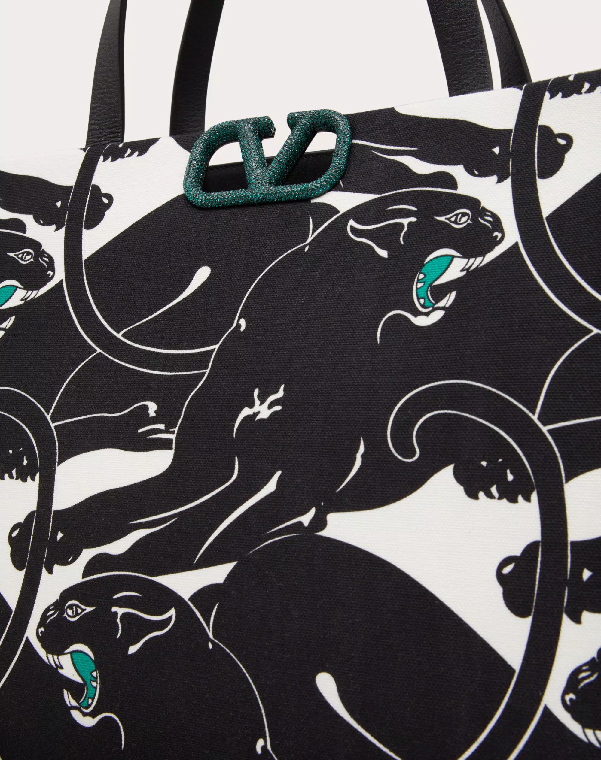 Valentino Collision Pattern Handbag In Black