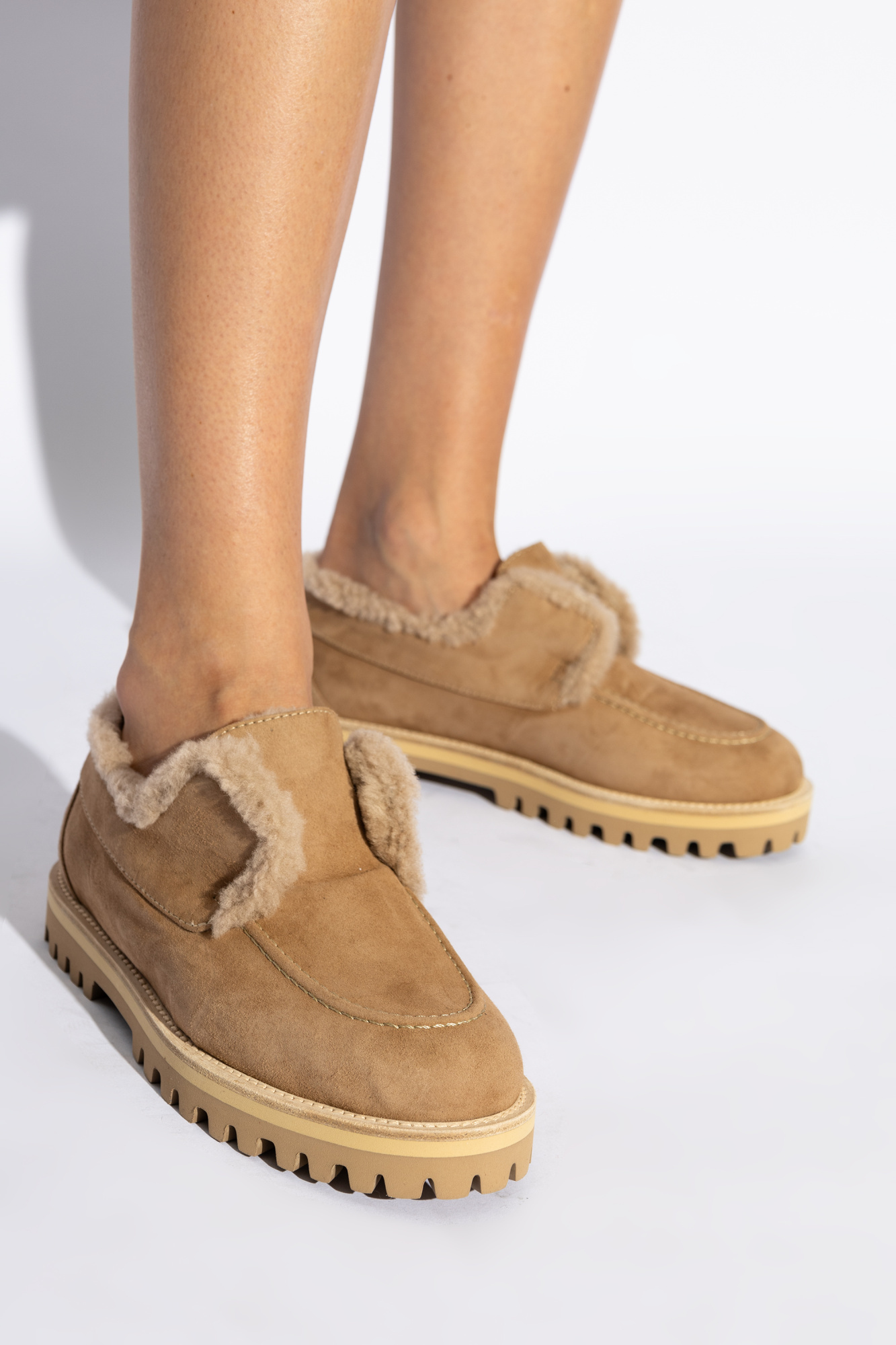 Le Silla Yacht Suede Loafers In Brown