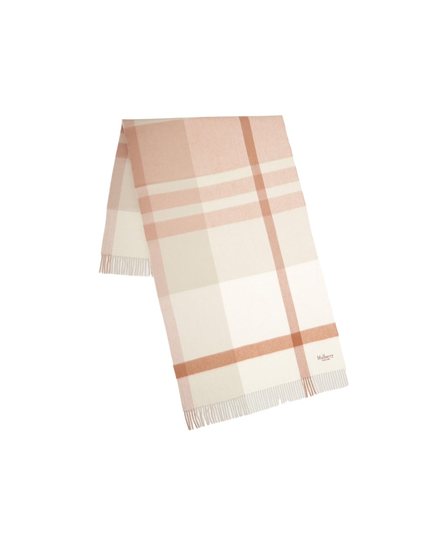 Mulberry Logo Scarf In Nude