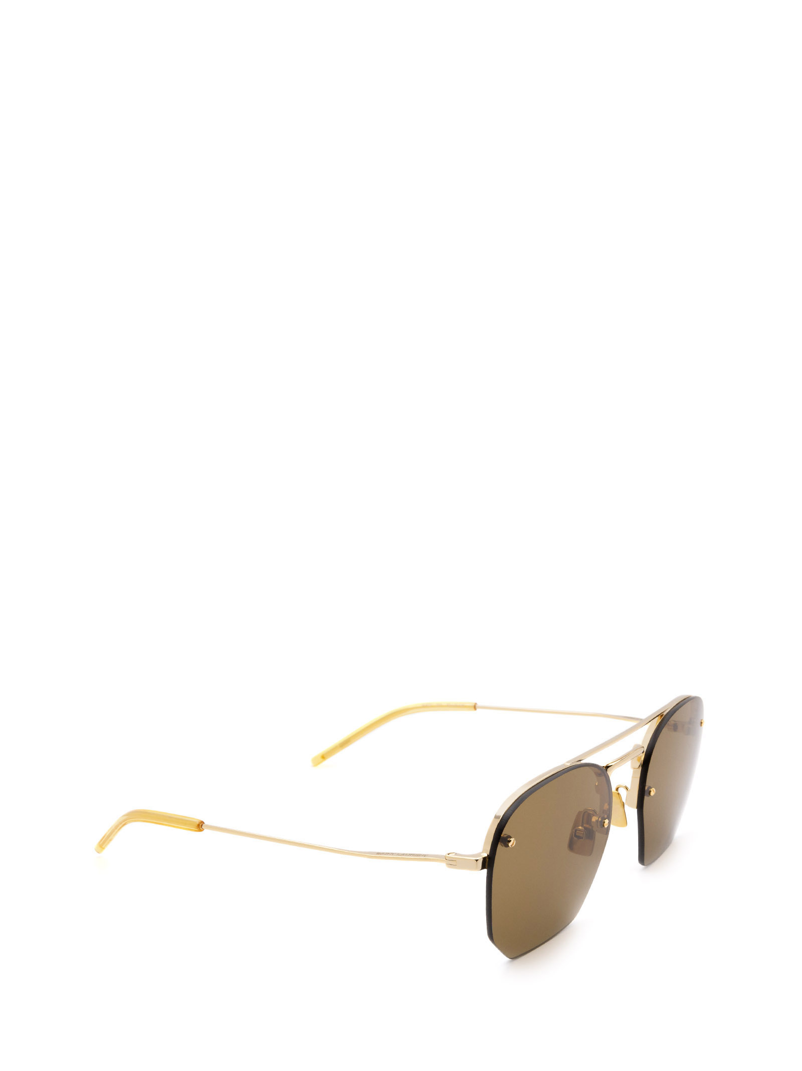 Saint Laurent Round Sunglasses In Brown