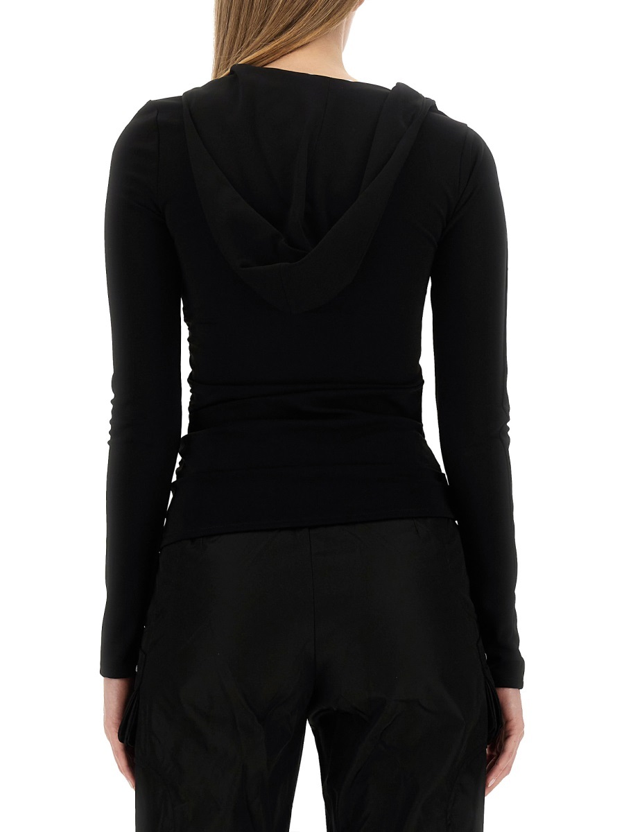 Off-white Fluid Jer Twist Hooded Top
