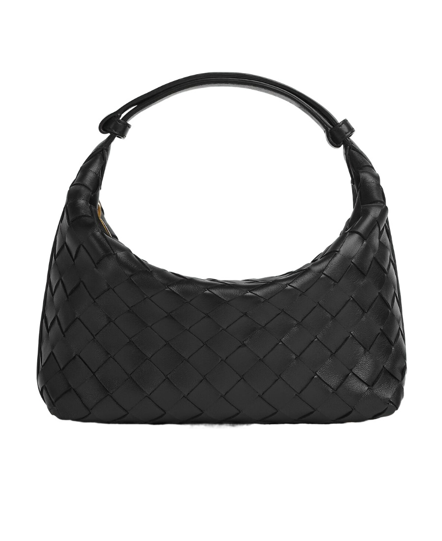 Bottega Veneta Mini Wallace Handbag In Black