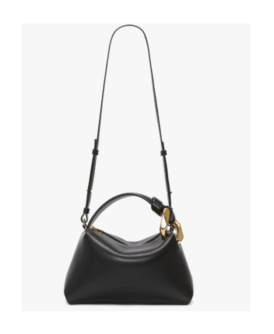 Shop Jw Anderson Corner Leather Bag In Black