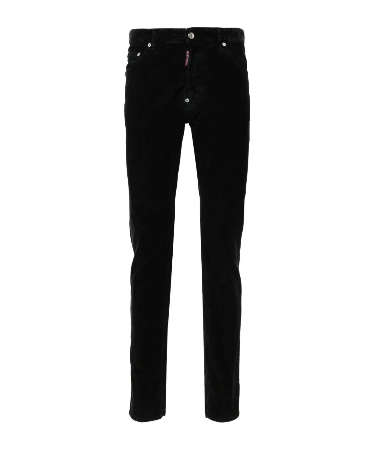 Dsquared2 Cotton Cargo Trouser With Logo Patch In Black