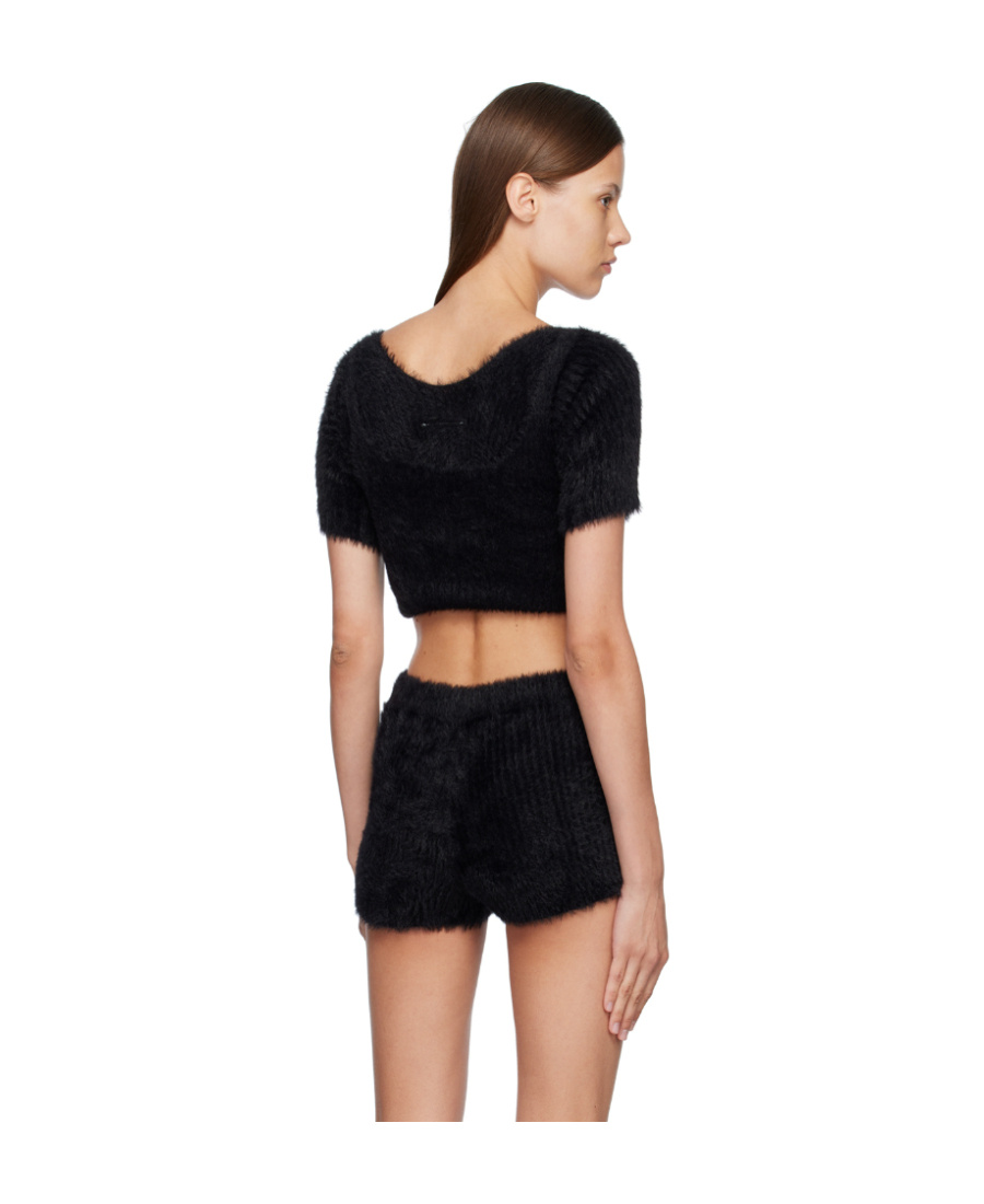 Mm6 Maison Margiela Modular Knitted Sweater In Black