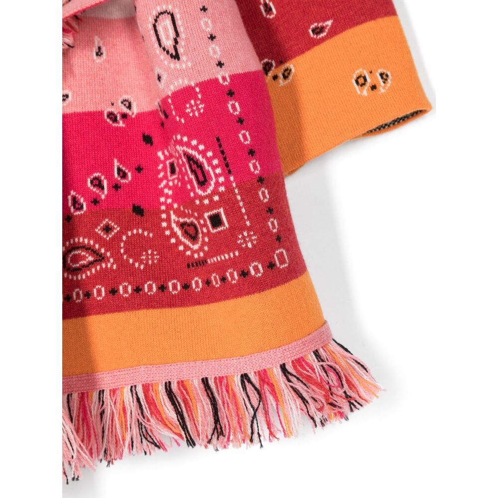 Shop Alanui Cashmere Paisley-print Cardi-coat In Pink