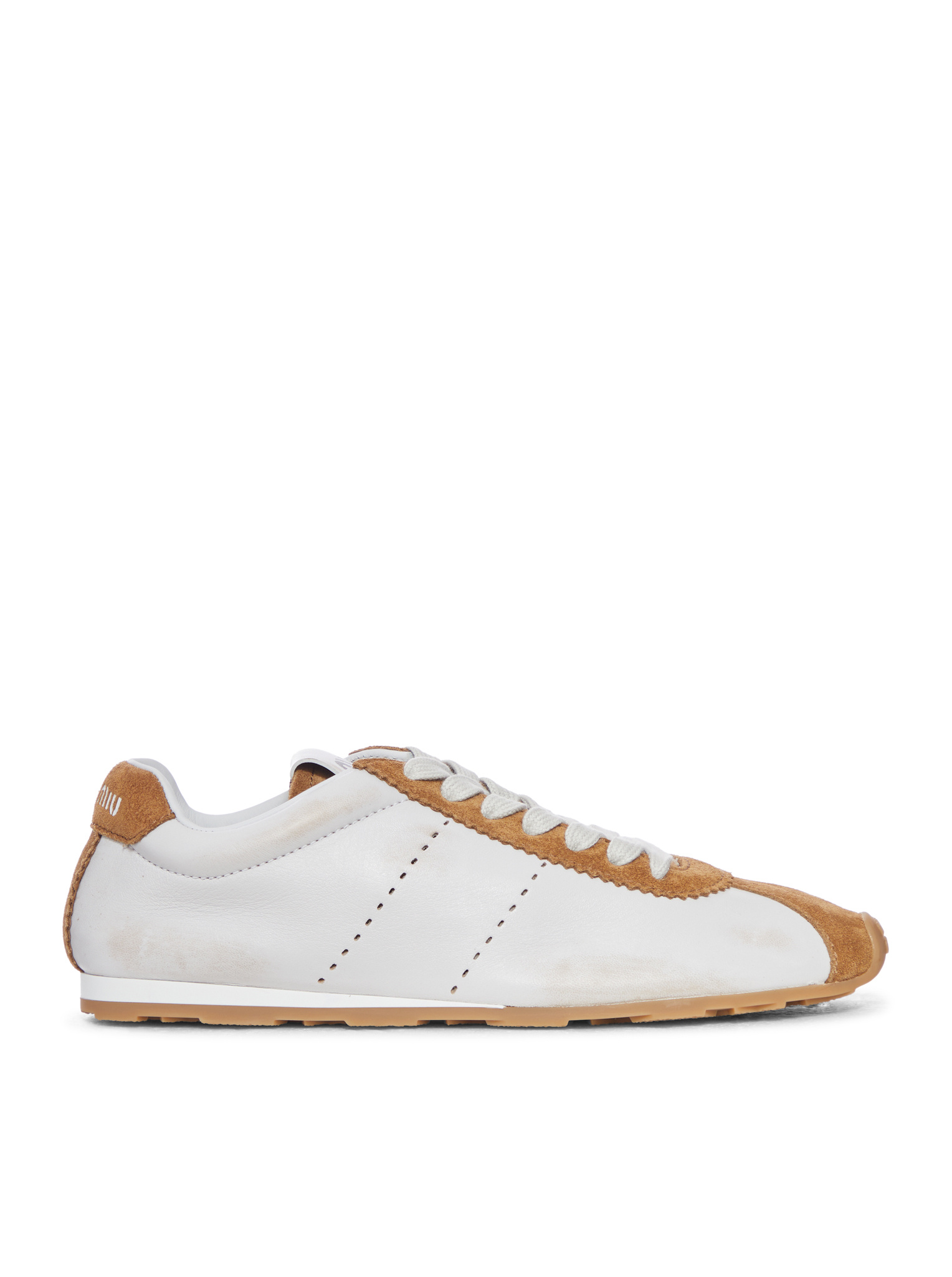 Miu Miu Lace-up Sneakers In White