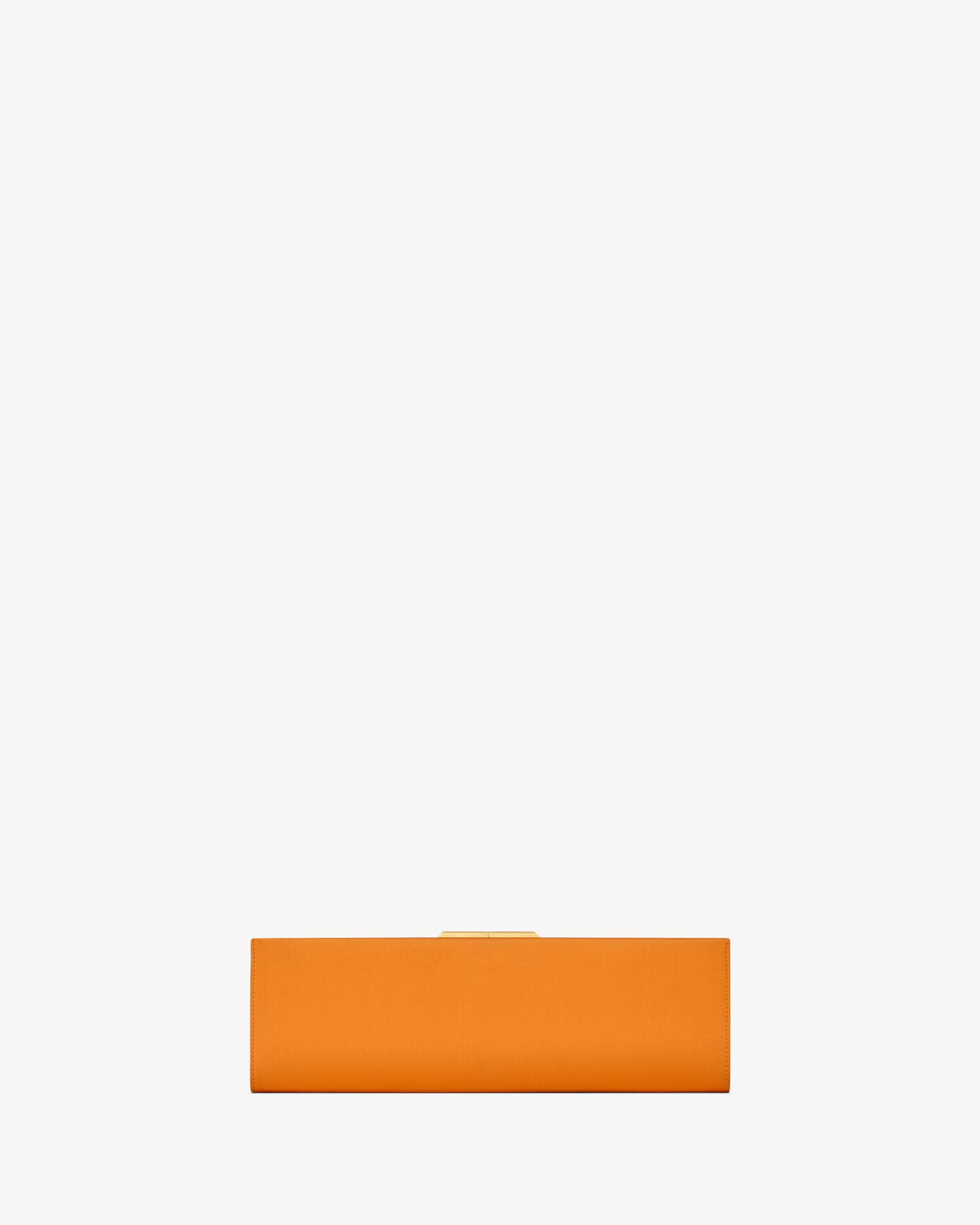 Saint Laurent Midnight Large Clutch In Orange