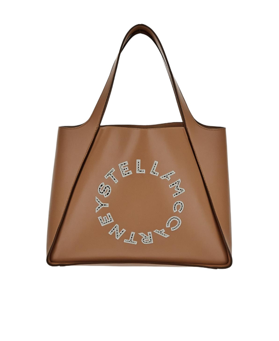 Stella Mccartney Logo-printed Tote Bag In Brown