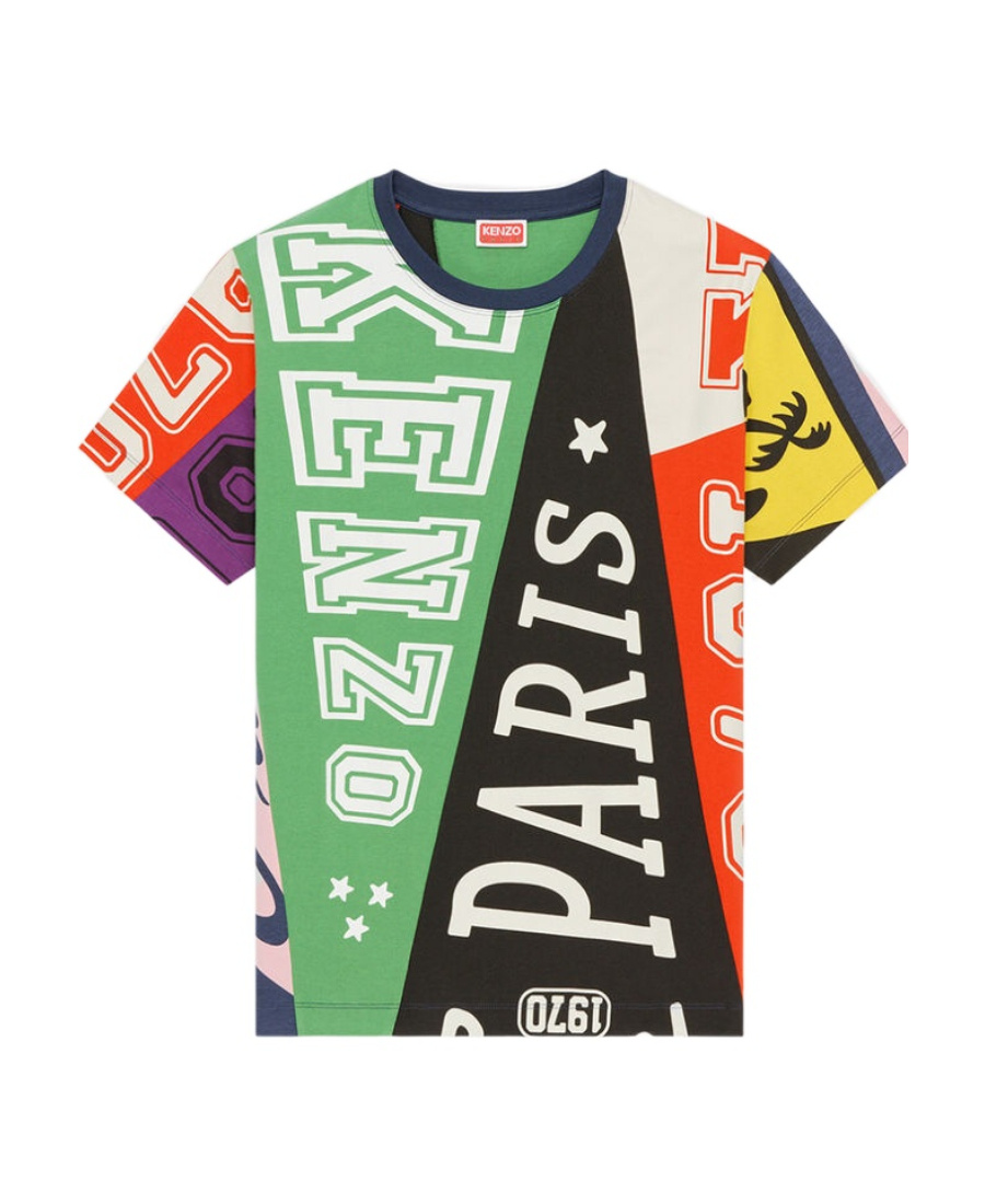 Kenzo Flags Oversize T-shirt In Multicolor