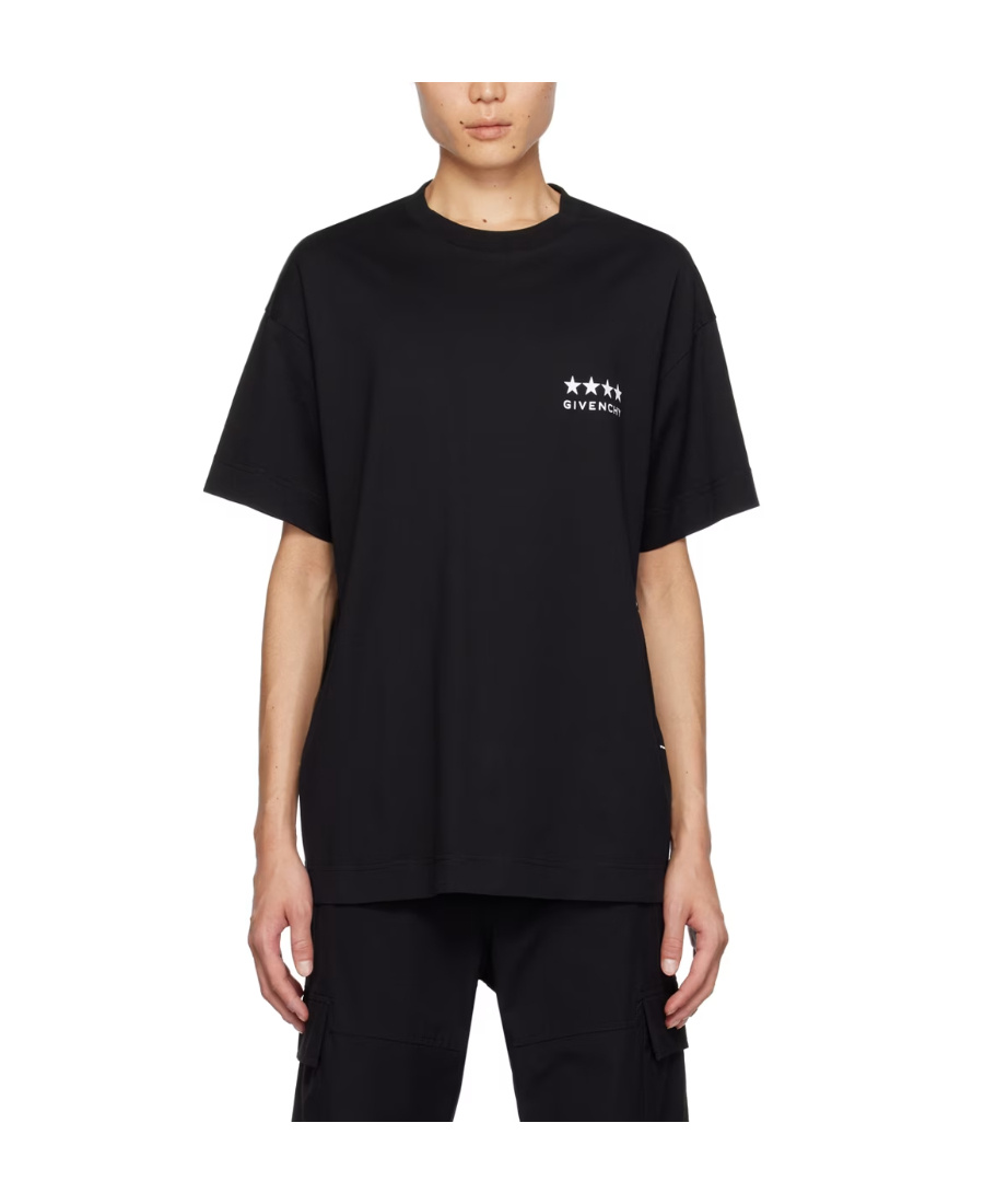 Givenchy 4g Printed Cotton T-shirt In Black