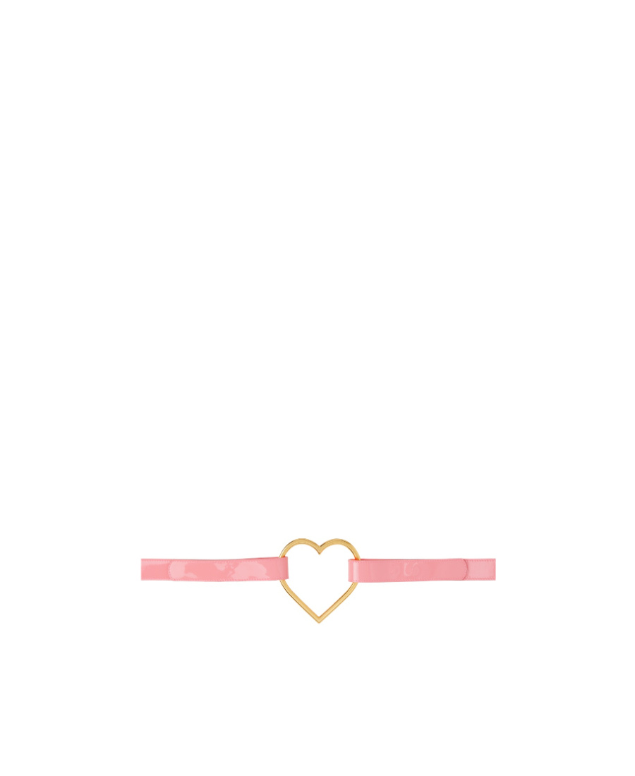 Blumarine Pink Heart Belt In Pink