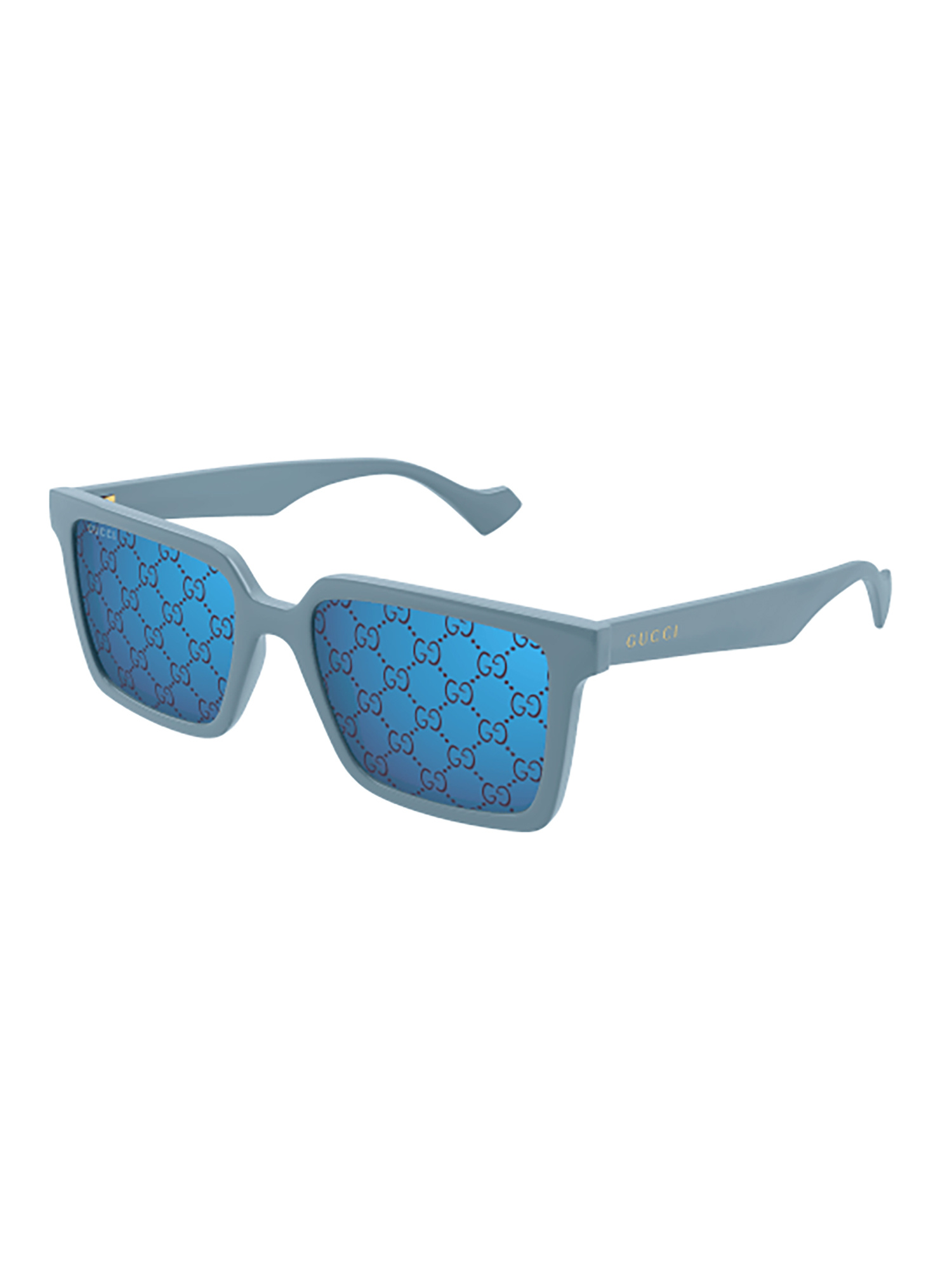 Gucci Rectangle-frame Sunglasses In Blue