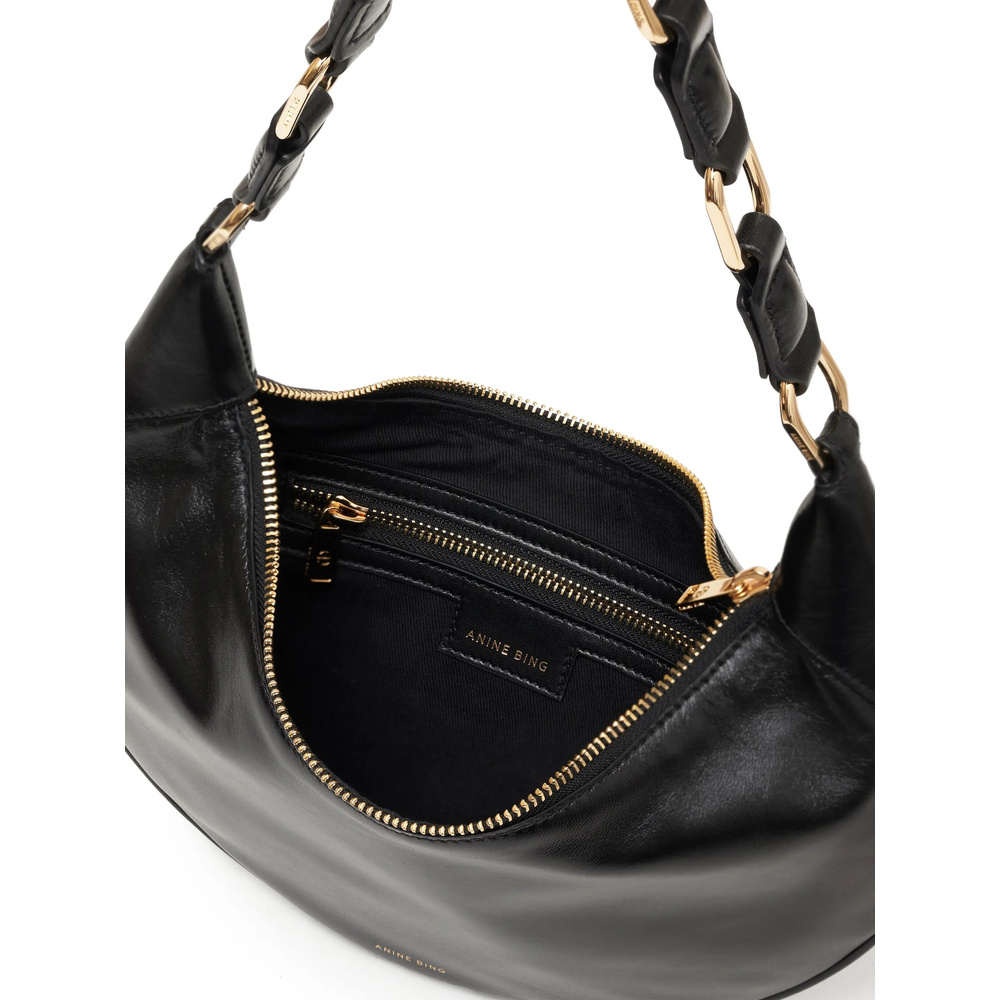 Shop Anine Bing Kate Shoulder Bag In Black