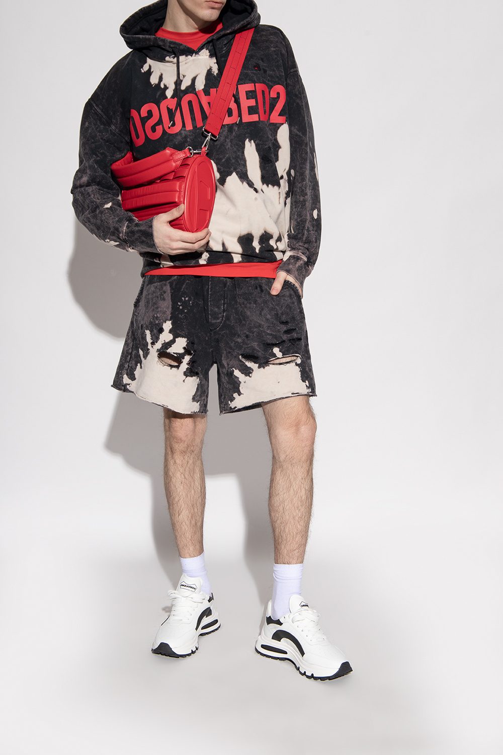 Dsquared2 Two-tone Chunky Sneakers In White
