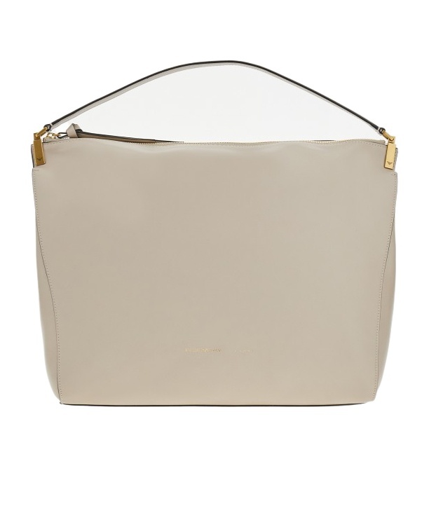 Emporio Armani Logo Shoulder Bag In Nude