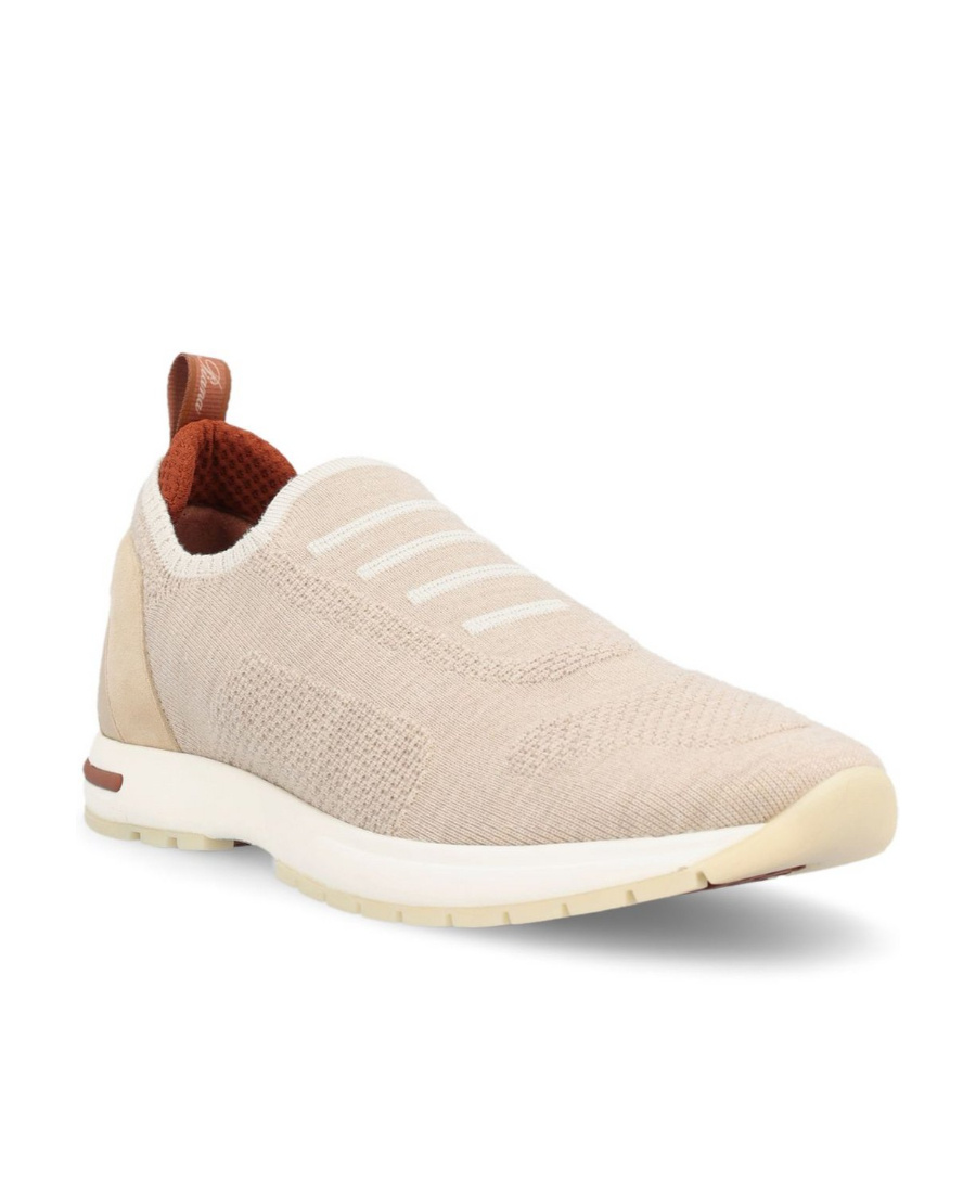 Loro Piana Flexy Knit Slip-on Trainer Sneakers In Nude