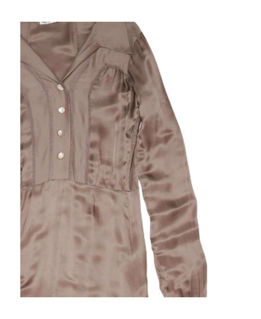 Acne Studios V-neck Dress In Adu Mink Brown