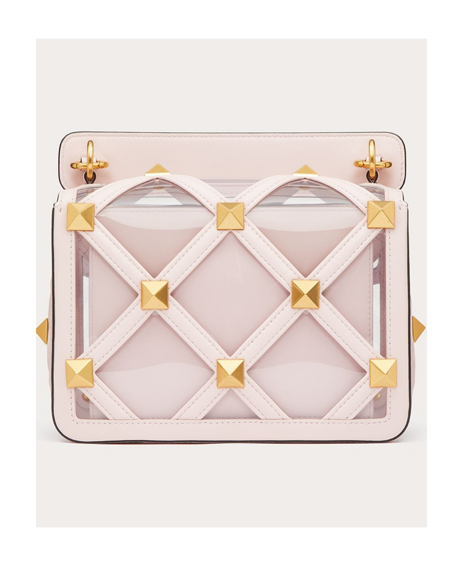 Valentino Roman Stud Crossbody Bag In Nude