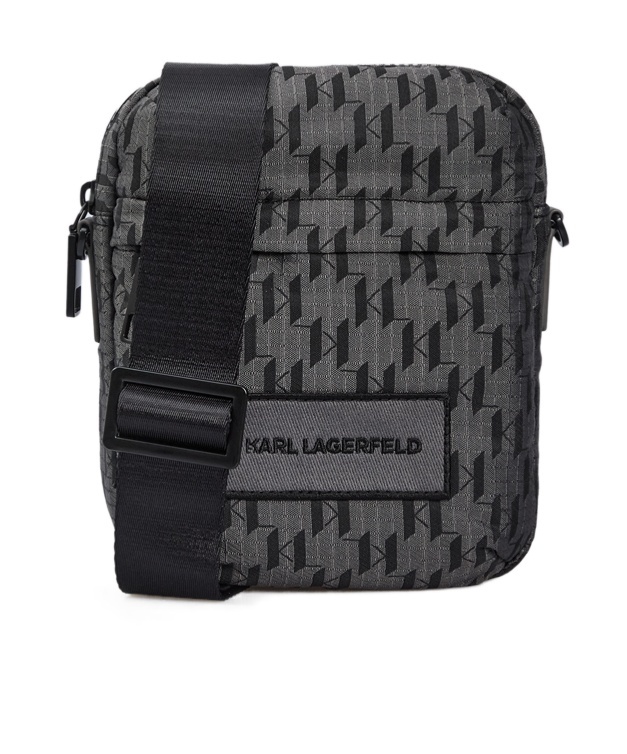 Karl Lagerfeld Zippered Shoulder Bag In Black