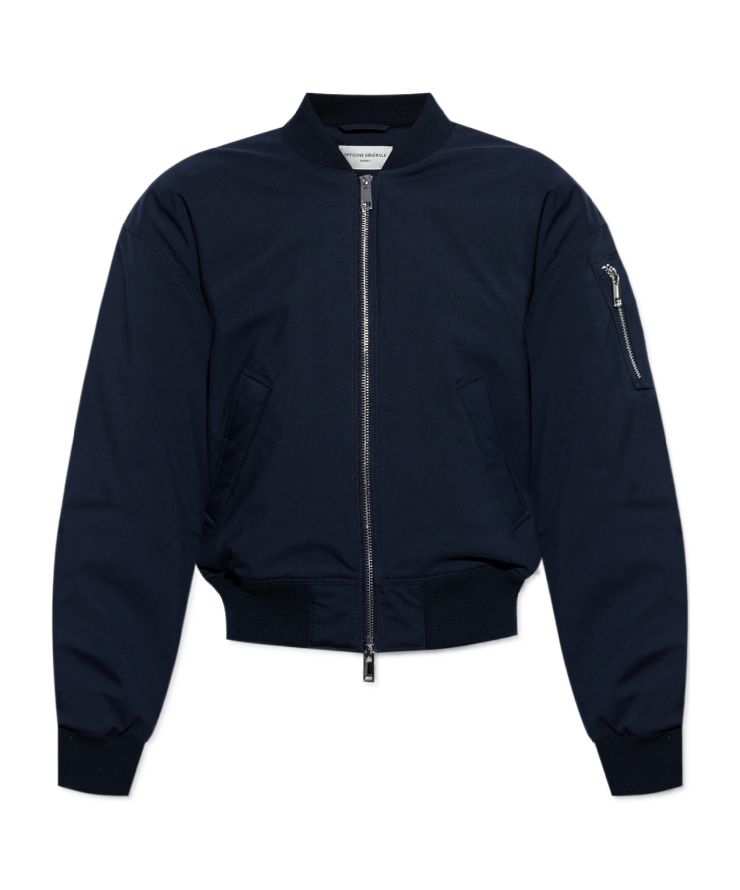 Shop Officine Generale Long-sleeved Casual Jacket In Black