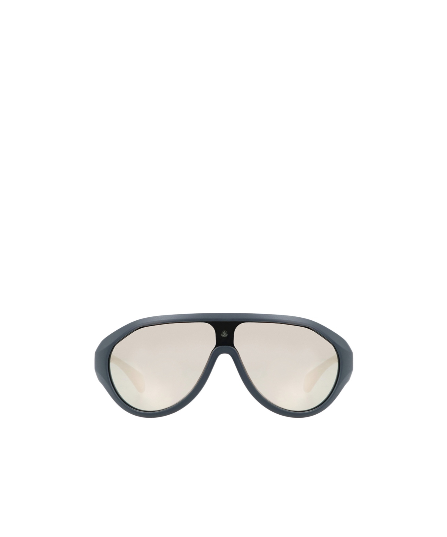 Moncler Oval Bubble Curved Frame Sunglasses In Black