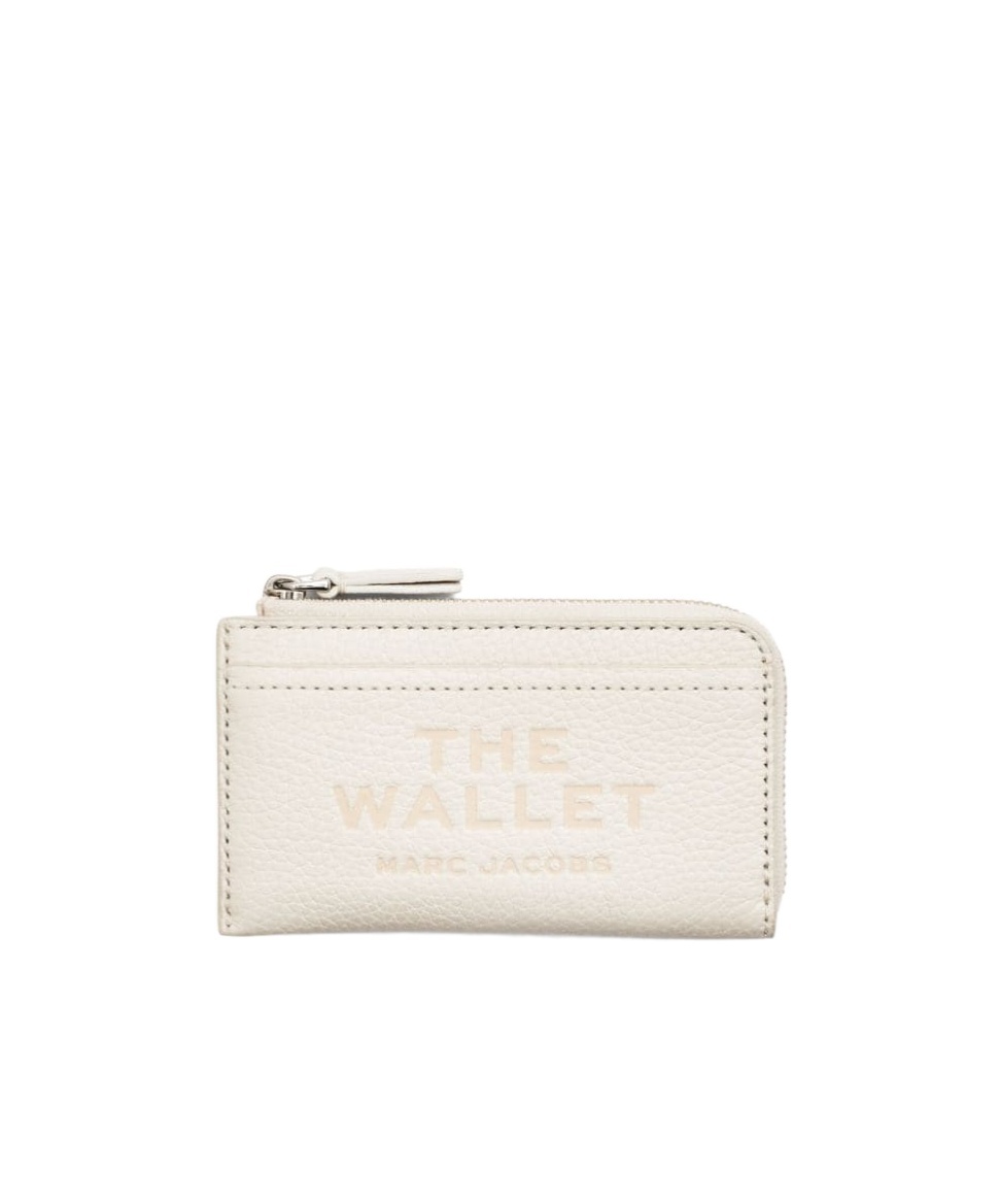Marc Jacobs The Leather Top Zip Multi Wallet In White