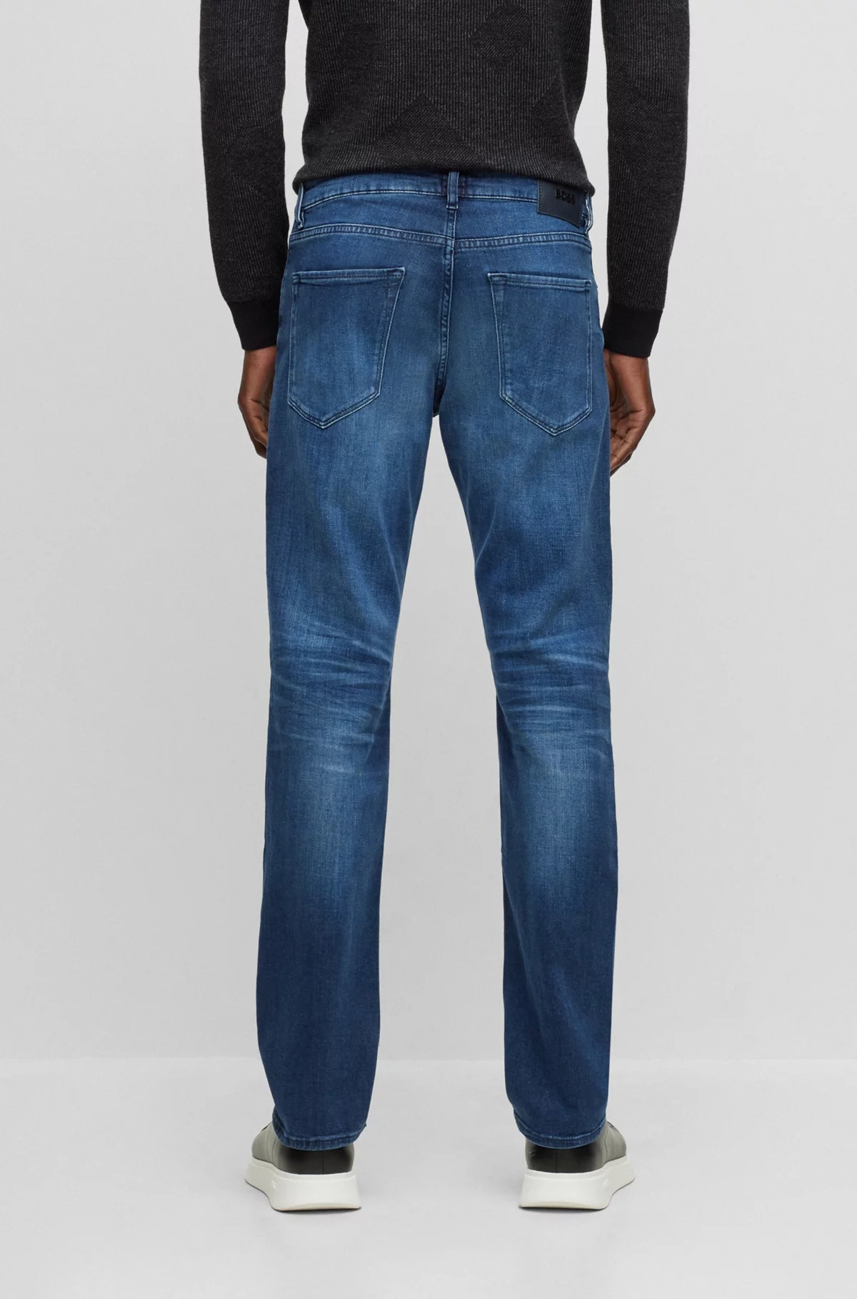 Hugo Boss Regular-fit Jeans In Italian Cashmere-touch Denim In Blue