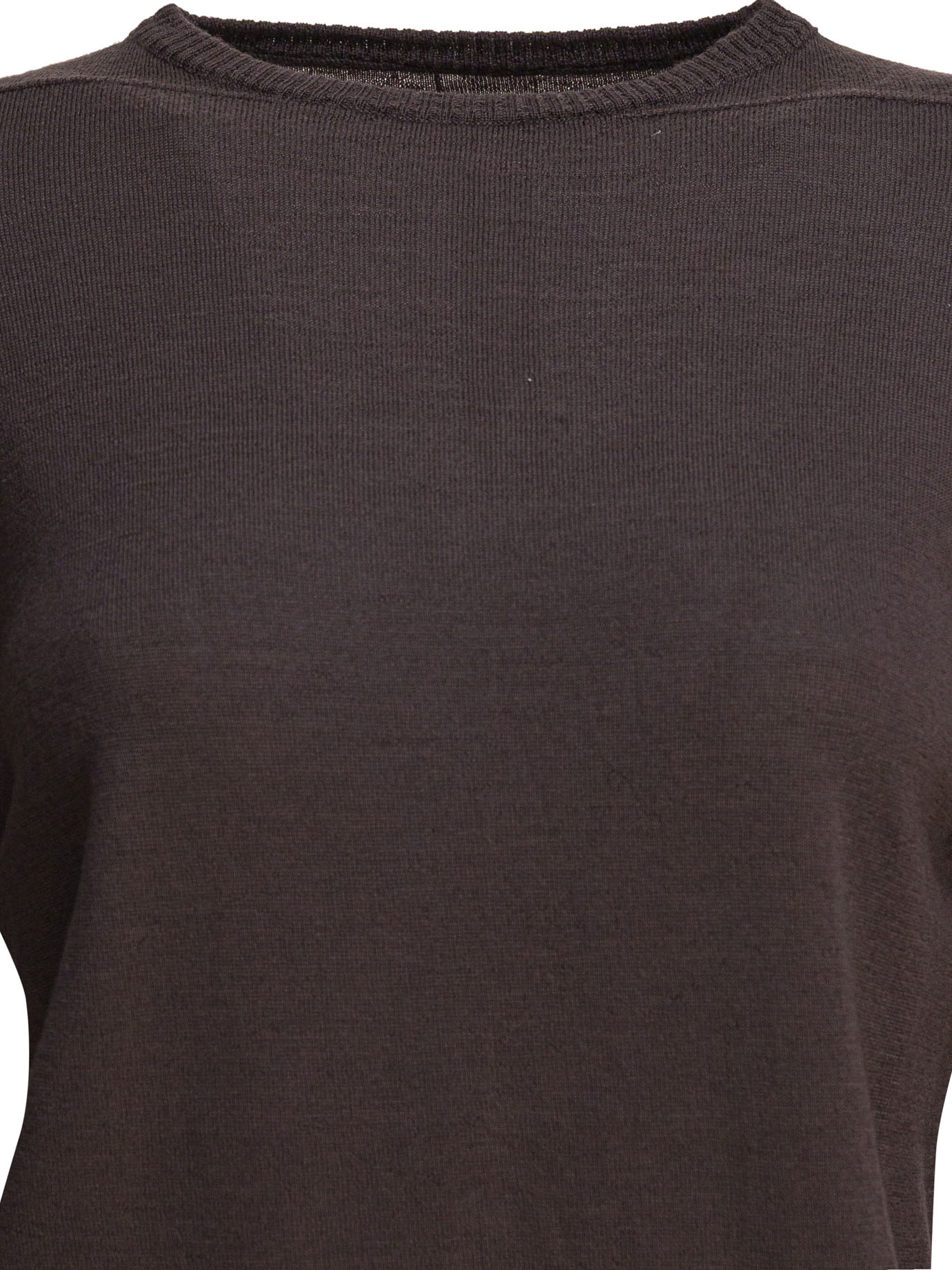 Rick Owens Round-neck Wool Sweater In Brown