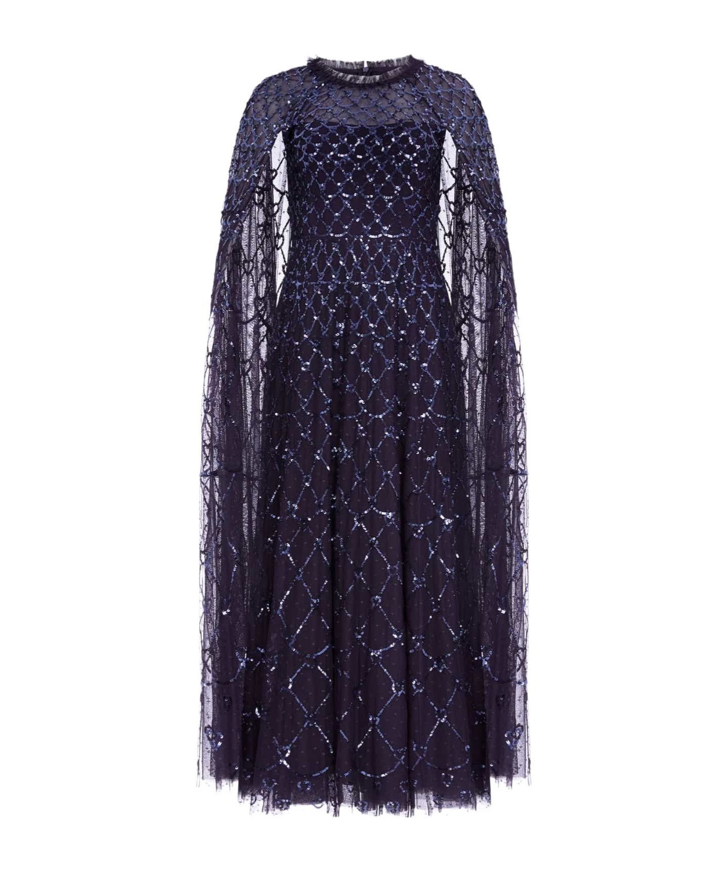 Needle & Thread Heart-shaped Checked Ankle Dress Dress In Black