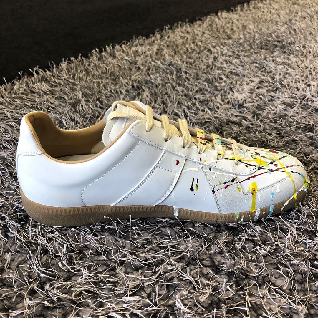 Maison Margiela Replica Paint Splatter-effect Low-top Sneakers In White