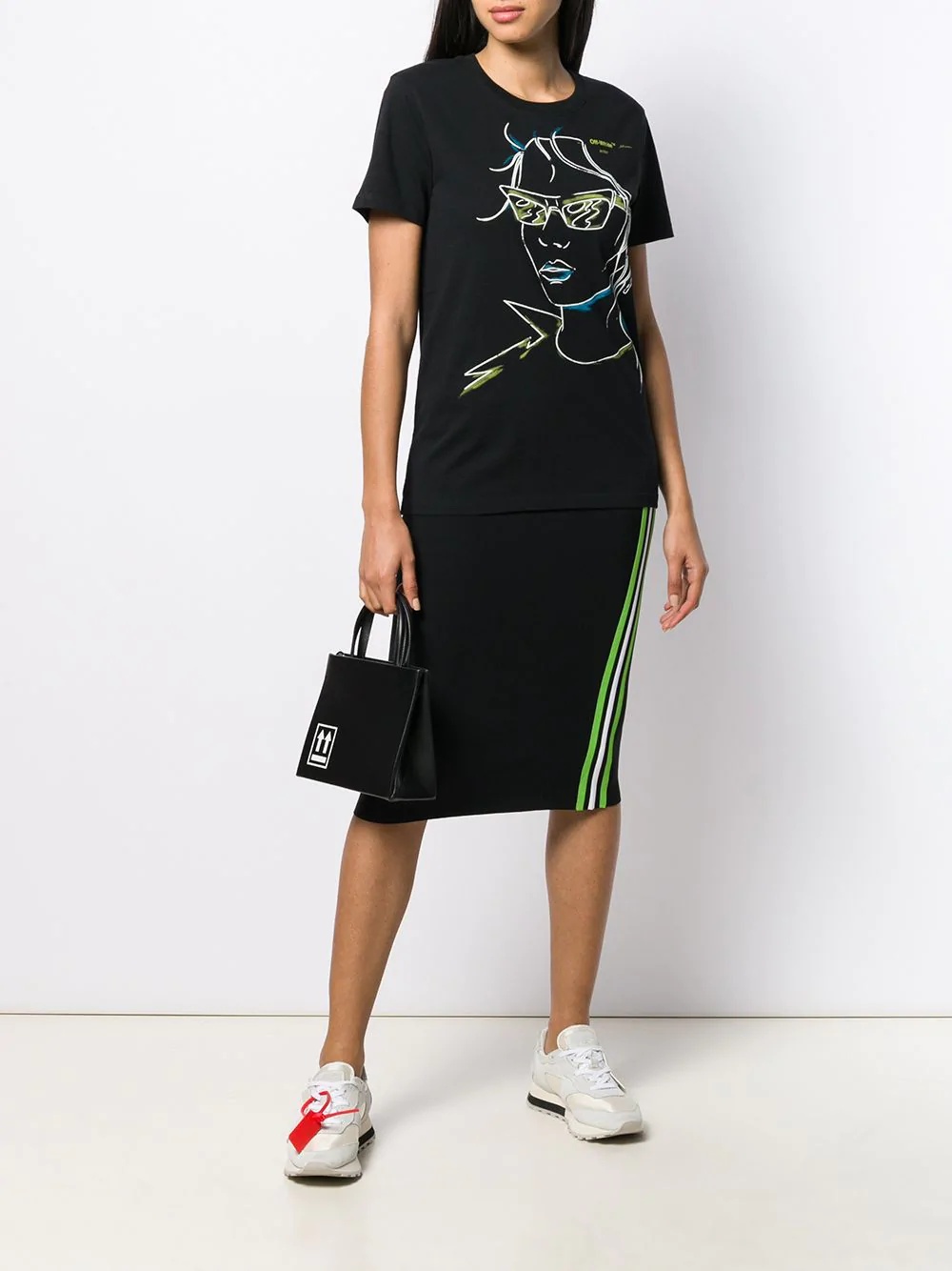 Off-white Pattern Printed T-shirt In Black