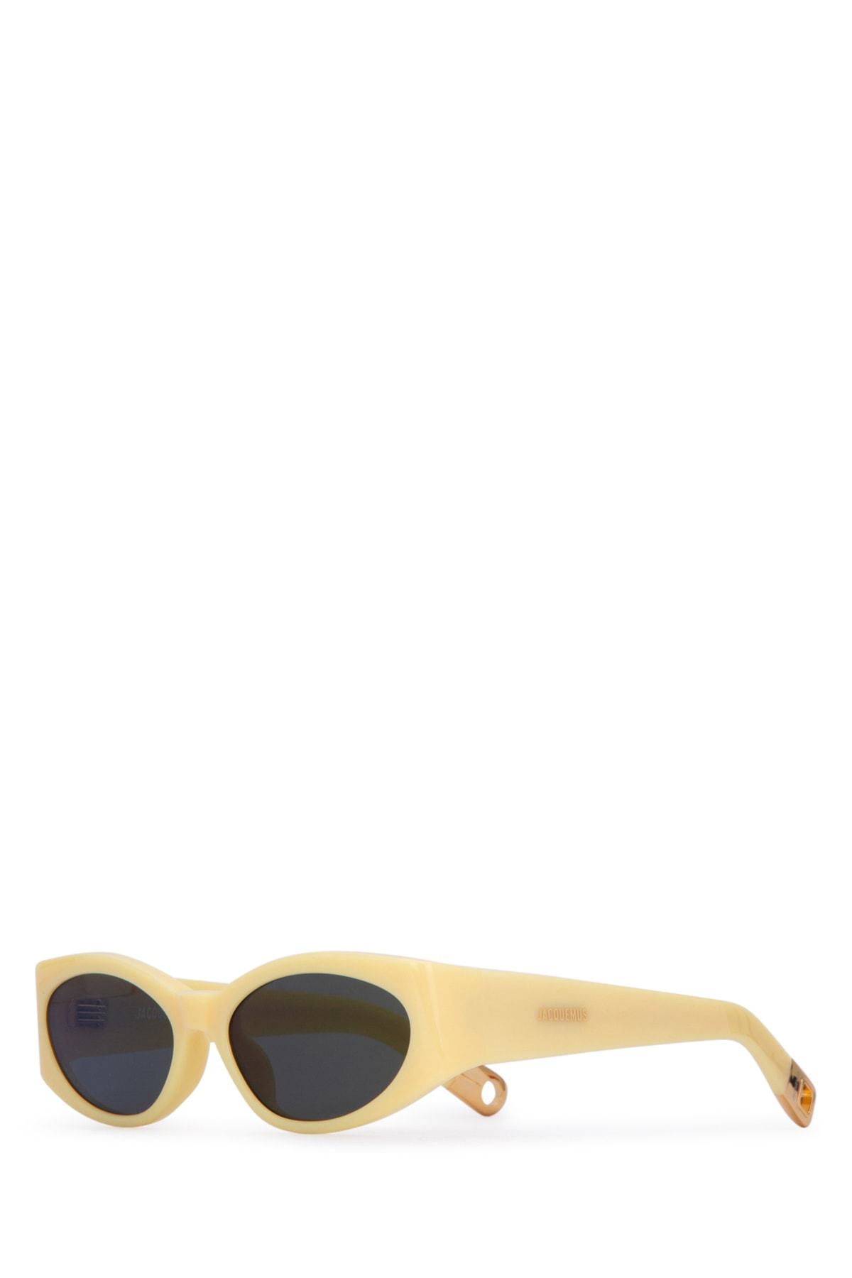 Jacquemus Elongated Cat-eye Sunglasses With Smooth Acetate Frame In Yellow