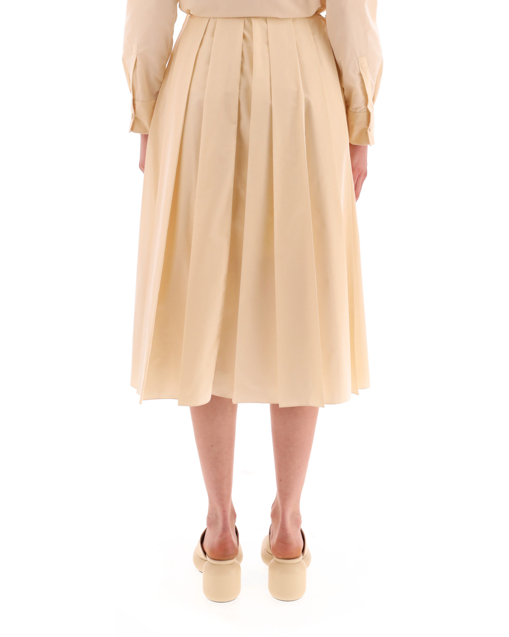 Jil Sander Pleated Skirt In Nude