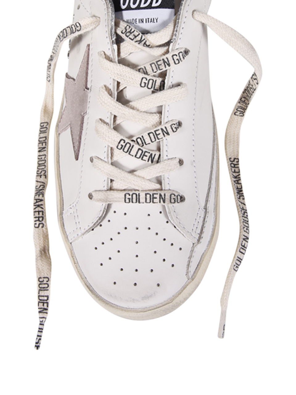 Golden Goose Super-star Distressed-finish Sneakers In White