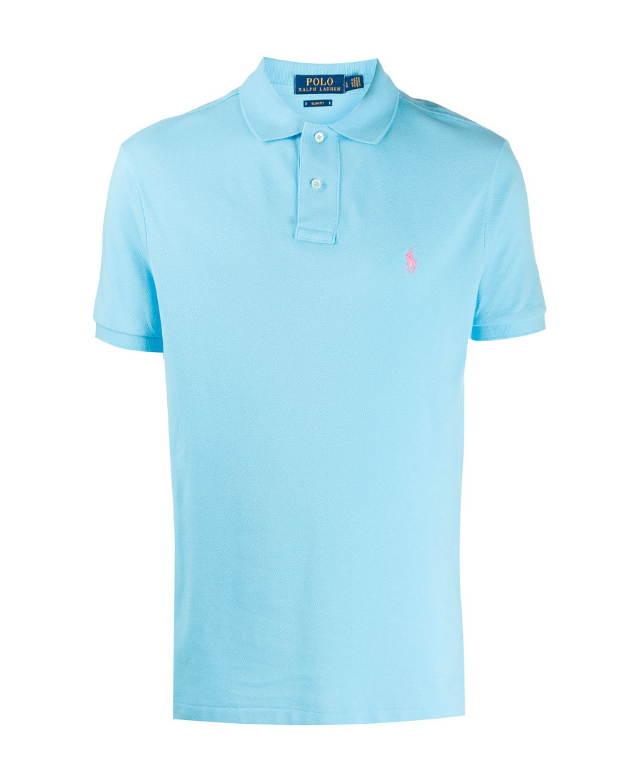 Polo Ralph Lauren Sskcslim1 Short Sleeve Knit Clothing In Blue