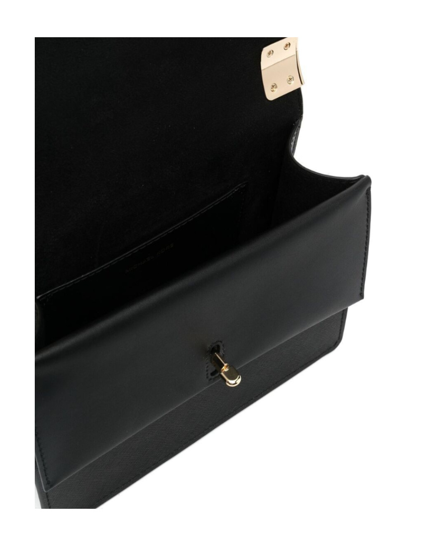 Michael Michael Kors Medium Logo-plaque Shoulder Bag In Black