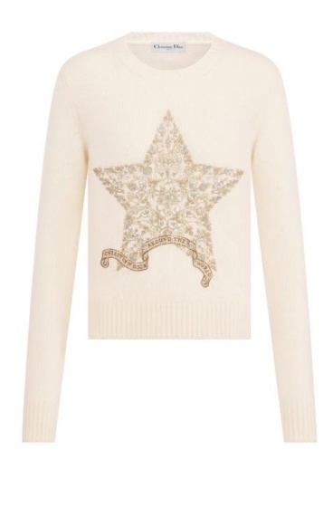 Dior Long-sleeved Sweater In White
