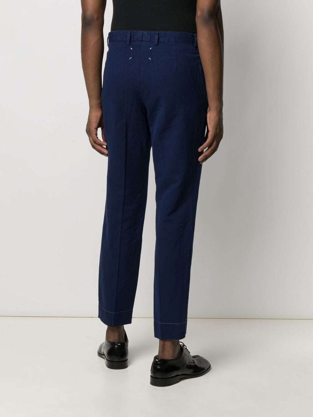 Maison Margiela Zip Pocket Cropped Trousers In Black