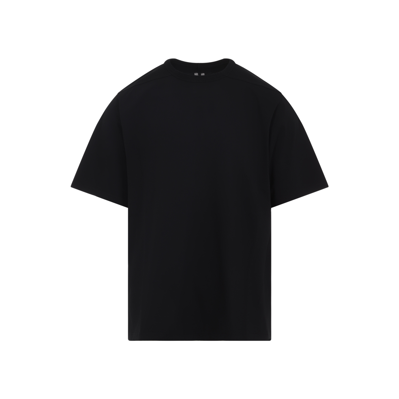 Rick Owens Short-sleeve Round-neck T-shirt In Black
