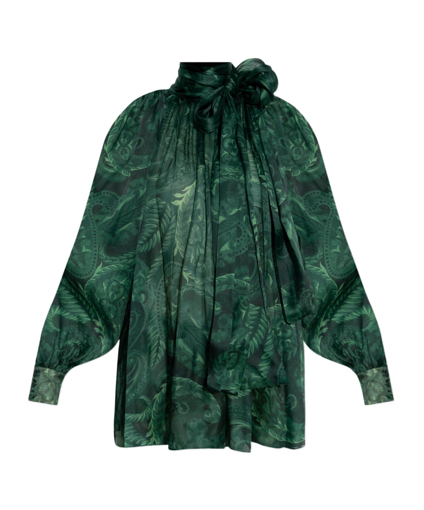 Etro Paisley-print Blouse In Green