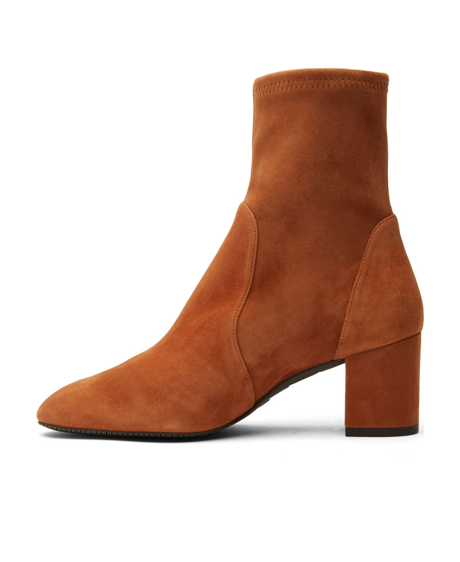 Stuart Weitzman Suede Leather And Ankle Boots In Brown
