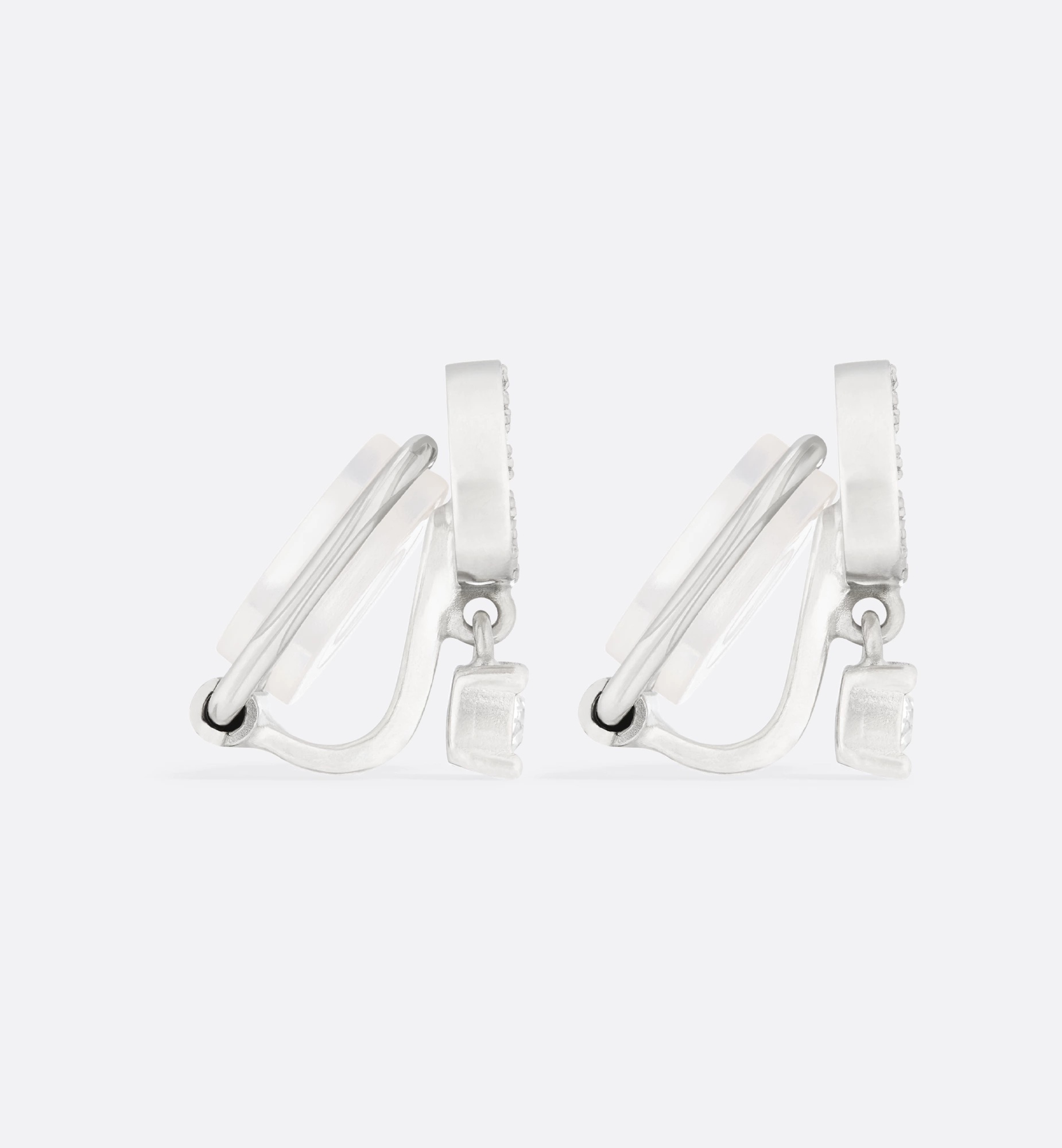 Dior Petit Cd Clip-on Earrings In Burgundy