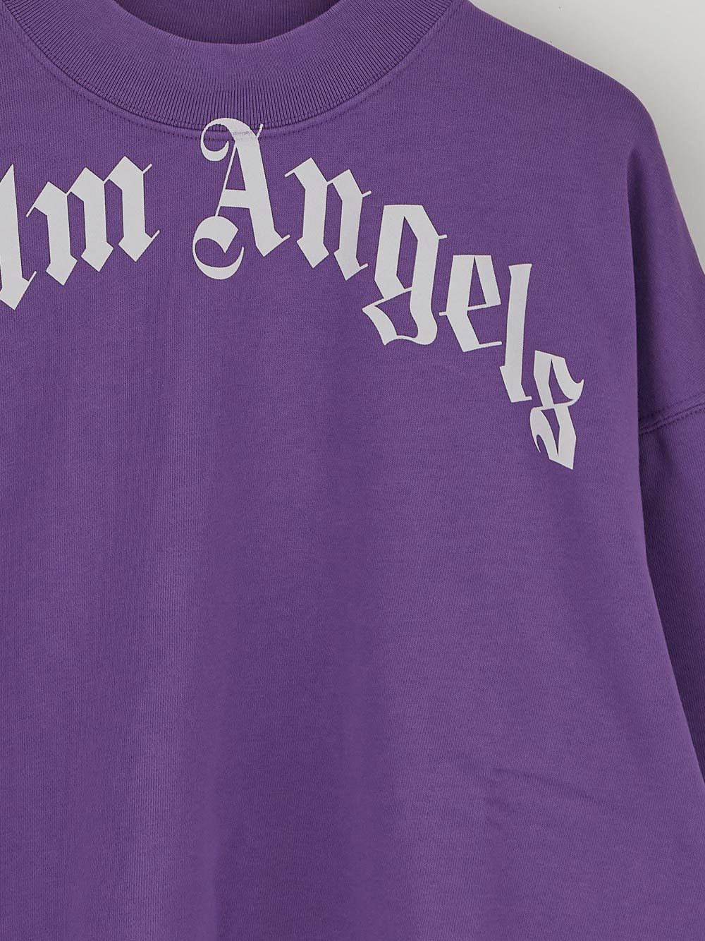 Palm Angels Logo-print Cotton Sweatshirt In Blue